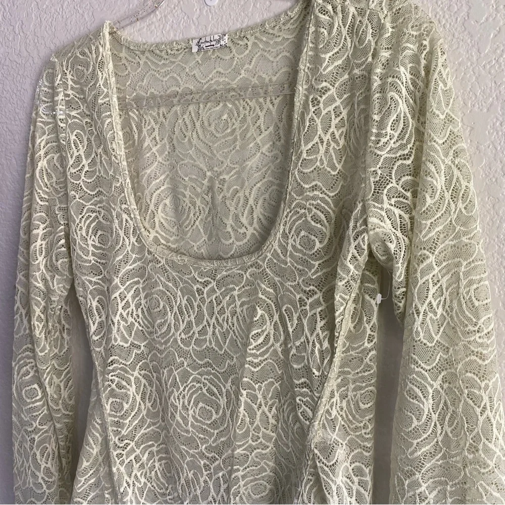 NEW Free People Intimately In my Head Bodysuit in Light Green